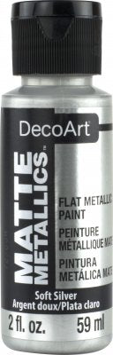 DecoArt Soft Silver Matte Metallics - CLDADMMT04-2OZ - Lilly Grace Crafts