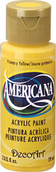 DecoArt Primary Yellow Americana Acrylic 2Oz. - CLDA201-2OZ - Lilly Grace Crafts