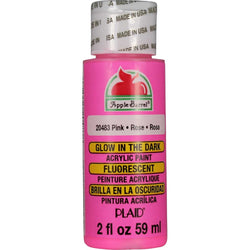 PLAID Pink Glow in the Dark Apple Barrel 2oz - PE20483M - Lilly Grace Crafts