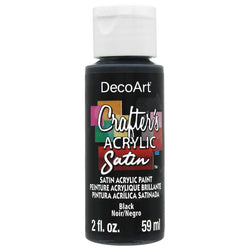 DecoArt Black Crafters Acrylic Satin 2oz - CLDADCAS01-2OZ - Lilly Grace Crafts