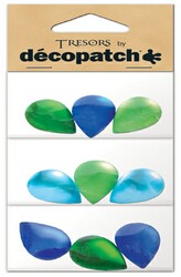 DecoPatch Teardrop shapes, green / blue - CLDPBJM213 - Lilly Grace Crafts