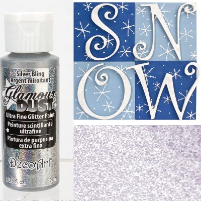 DecoArt Silver Bling Glamour Dust - CLDADGD02-2OZ - Lilly Grace Crafts