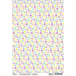 Ciao Bella Papers A4 Rice Paper x5 Polka dots - CBRP152 - Lilly Grace Crafts