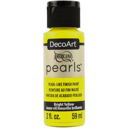 DecoArt Bright Yellow Americana Pearls - 2oz - CLDAP227-2OZ - Lilly Grace Crafts