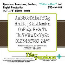 Die-Versions Fonts - Editor In Chief - DVD-4X4-016 - Lilly Grace Crafts