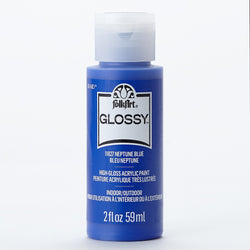 PLAID Neptune Blue Folkart Glossy Acrylic Paints - 2 Oz. - PE11827 - Lilly Grace Crafts