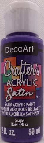 DecoArt Grape 2oz Crafters Acrylic Satin - CLDADCAS12-2OZ - Lilly Grace Crafts