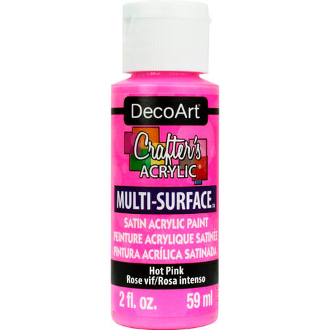 DecoArt Hot Pink Crafters Multi-Surface 2-Oz. - CLDADCAM04-2OZ - Lilly Grace Crafts