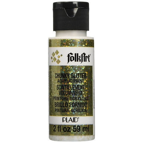 PLAID Chunky Gold FolkArt Extreme Glitter 2oz - PE2858 - Lilly Grace Crafts