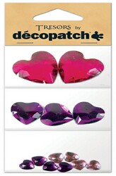 DecoPatch Rounded heart shapes, purple - CLDPBJM204 - Lilly Grace Crafts