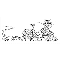 The Crafters Workshop 4x9 Slimline Stencil Pretty Bicycle - TCW2321 - Lilly Grace Crafts